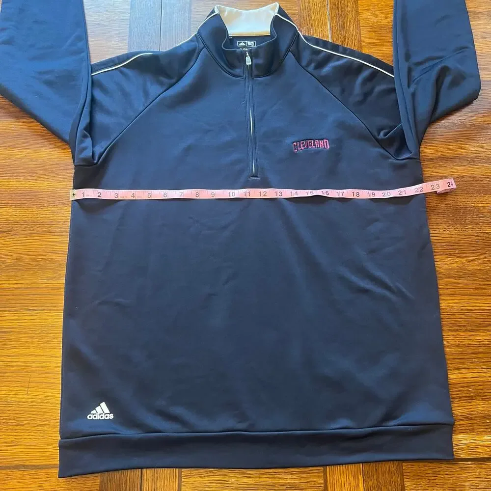 ADIDAS Climalite 🏀Cleveland Cavaliers Pullover 1/4 Zip M Navy Blue Golf - Picture 9 of 16